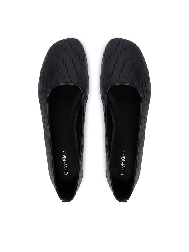 Calvin Klein Ballerinas Calvin Klein Oblique Ballerina Cut Lth HW0HW03033 Schwarz