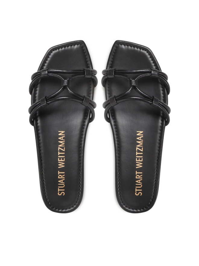 Stuart Weitzman Şlapi Stuart Weitzman Wovenknotslidesandal SA616 Negru
