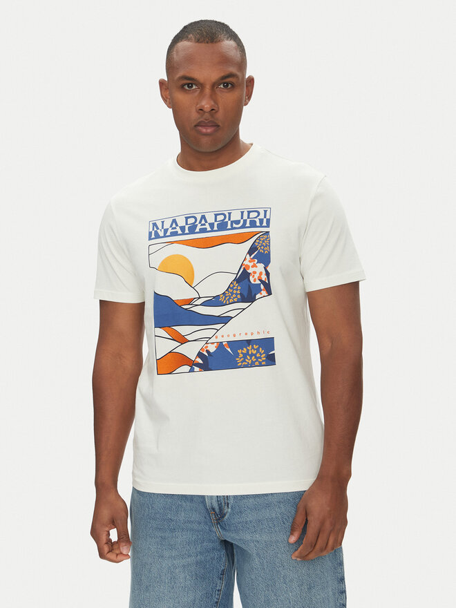 Napapijri Napapijri Camiseta S-Valdor NP0A4IE6 Écru Regular Fit