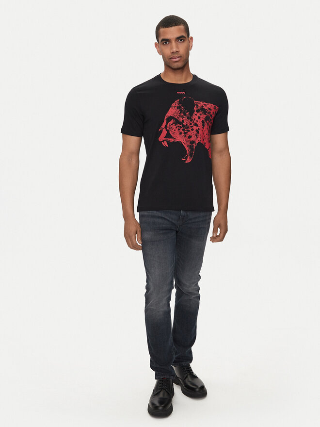 HUGO Hugo T-Shirt Dikobra 50519013 Schwarz Regular Fit