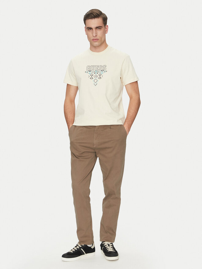 Guess Guess Póló M5GI11 K8FQ4 Bézs Regular Fit