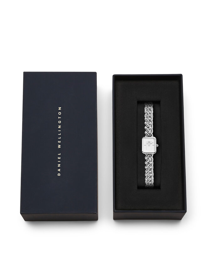 Daniel Wellington Zegarek Daniel Wellington Jolie Chain 15 DW00100834 Srebrny