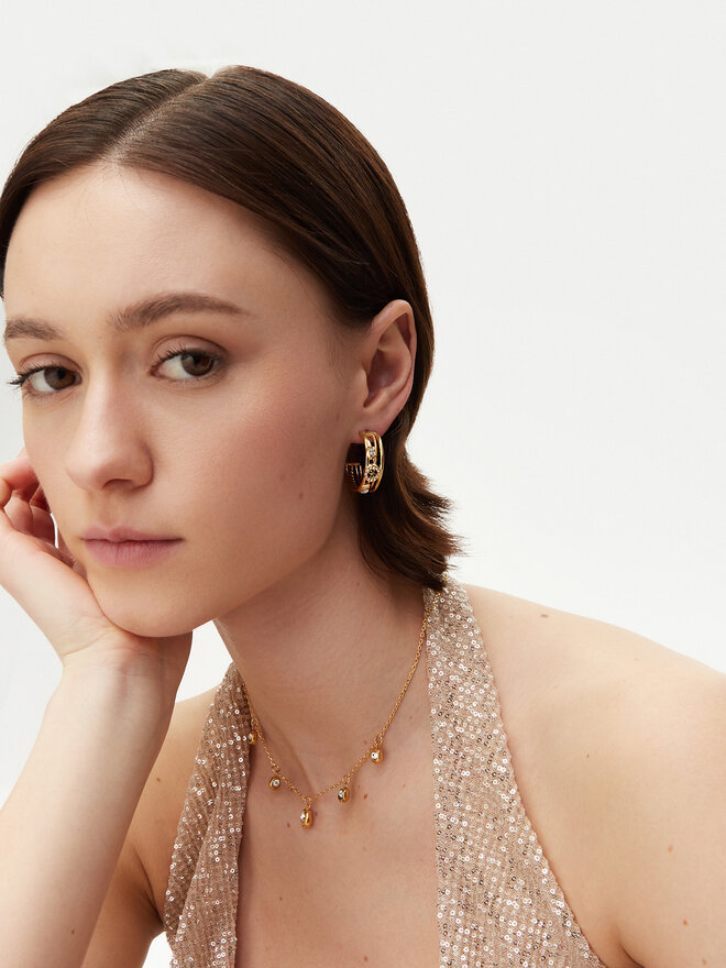 Guess Náušnice Guess JUBE0 5236JW Zlatá