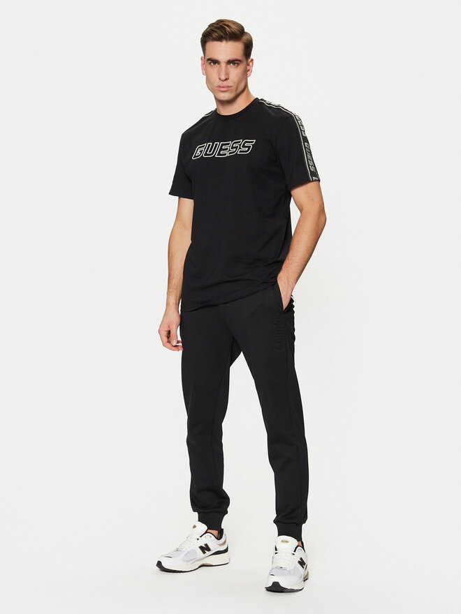 Guess Guess Marškinėliai Arlo Z4GI18 J1314 Juoda Regular Fit