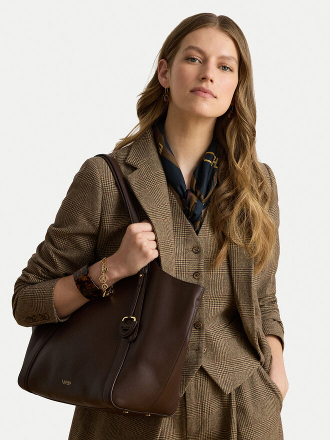 LAUREN RALPH LAUREN Handtasche LAUREN RALPH LAUREN 431P18709005 Dunkelbraun