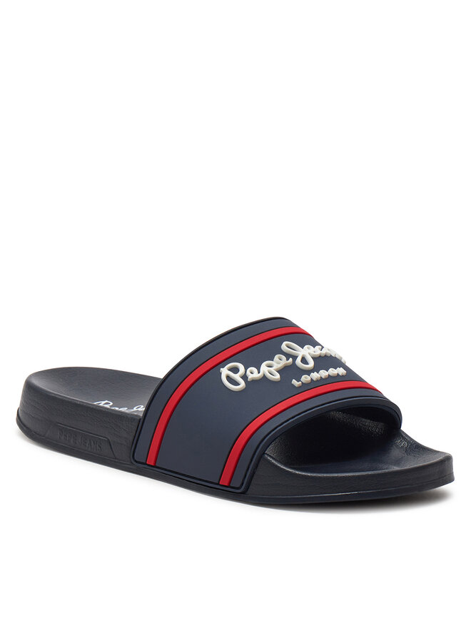 Pepe Jeans Pantoletten Pepe Jeans Slider Logo B PBS70054 Dunkelblau