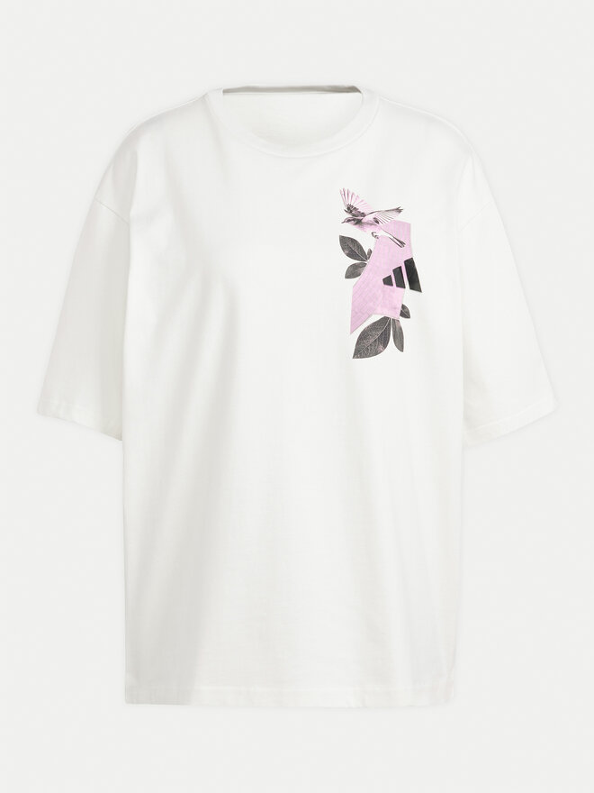 adidas adidas T-Shirt Lens Elevated Graphic JN6574 Λευκό Oversize