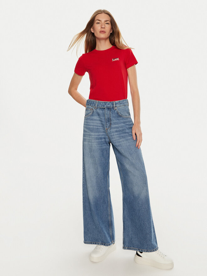Guess Guess Marškinėliai W4BI57 J1314 Raudona Slim Fit