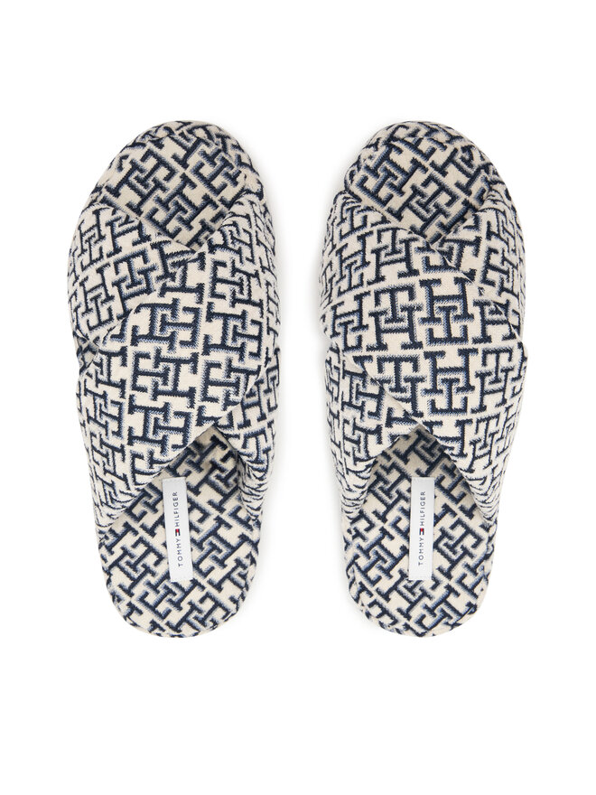 Tommy Hilfiger Hausschuhe Tommy Hilfiger Th Feminine House Shoes Monogram FW0FW09631 Creme