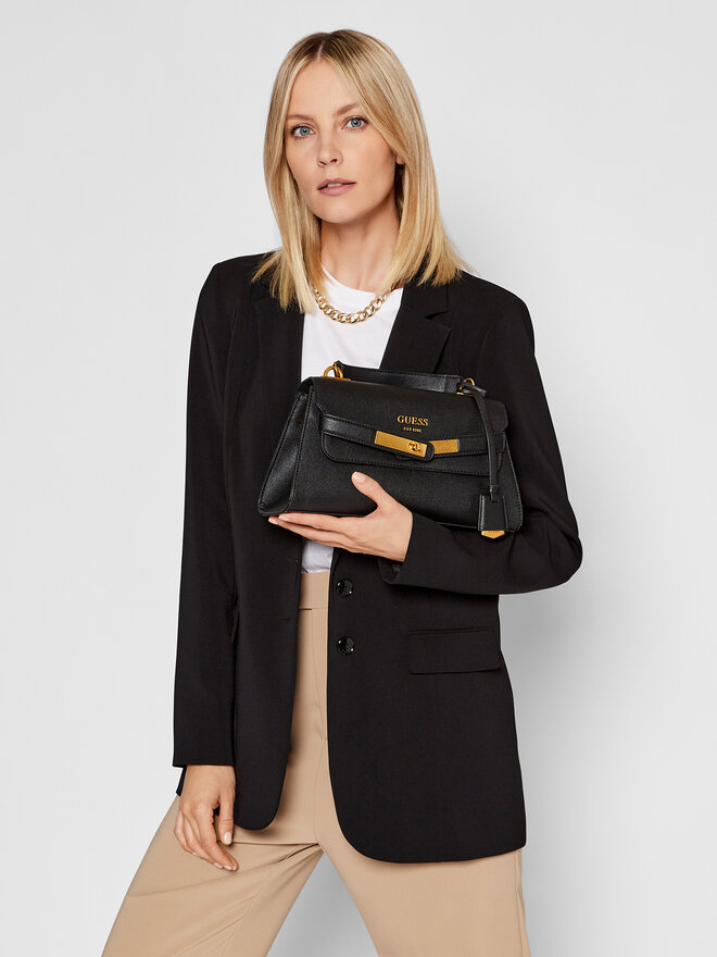 Rankinė Guess Enisa Top Handle Flap HWVA84 21200 Juoda