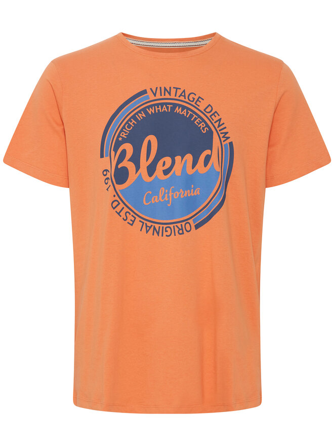Blend Blend Marškinėliai 20715308 Oranžinė Regular Fit