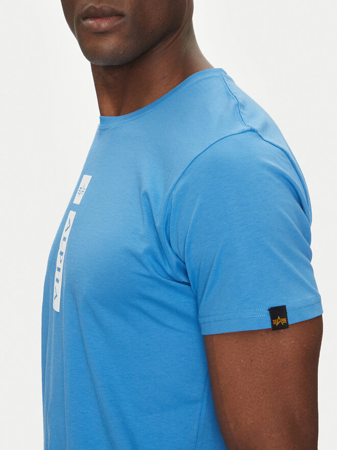 Alpha Industries Alpha Industries T-Shirt Puff Print 146509 Blau Regular Fit