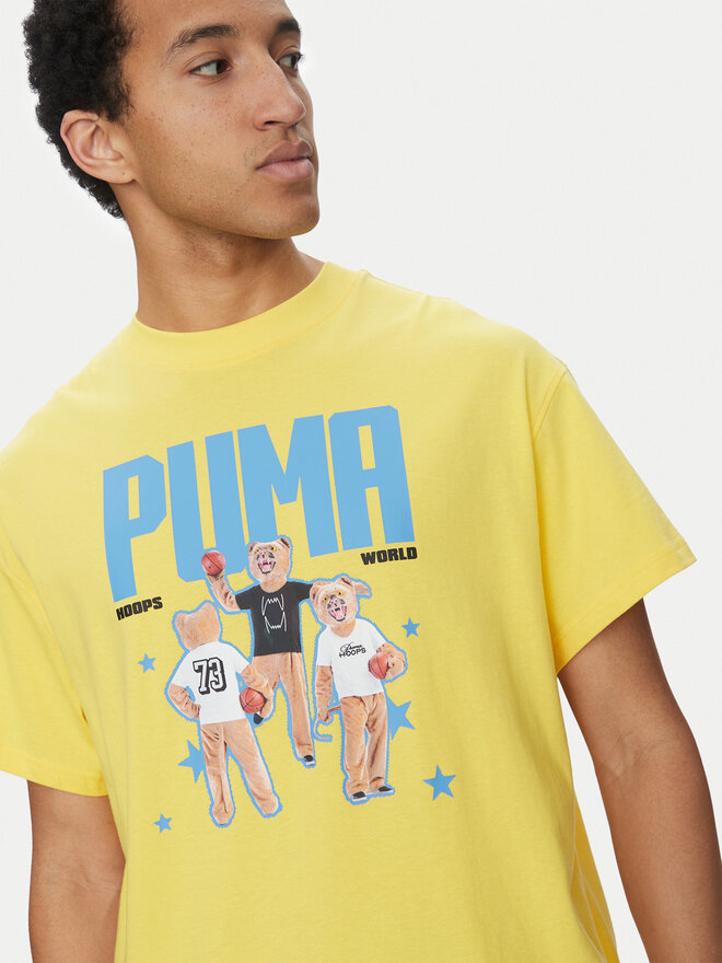 Puma Puma Póló Dylan's World 630257 Sárga Regular Fit