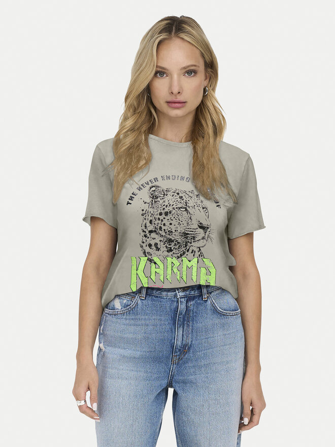 ONLY ONLY Camiseta Lucy 15307412 Gris Regular Fit