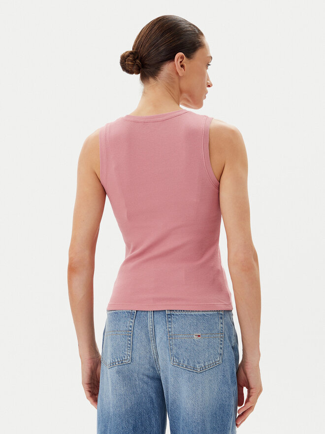 Tommy Jeans Tommy Jeans Felső Essential DW0DW20673 Rózsaszín Slim Fit