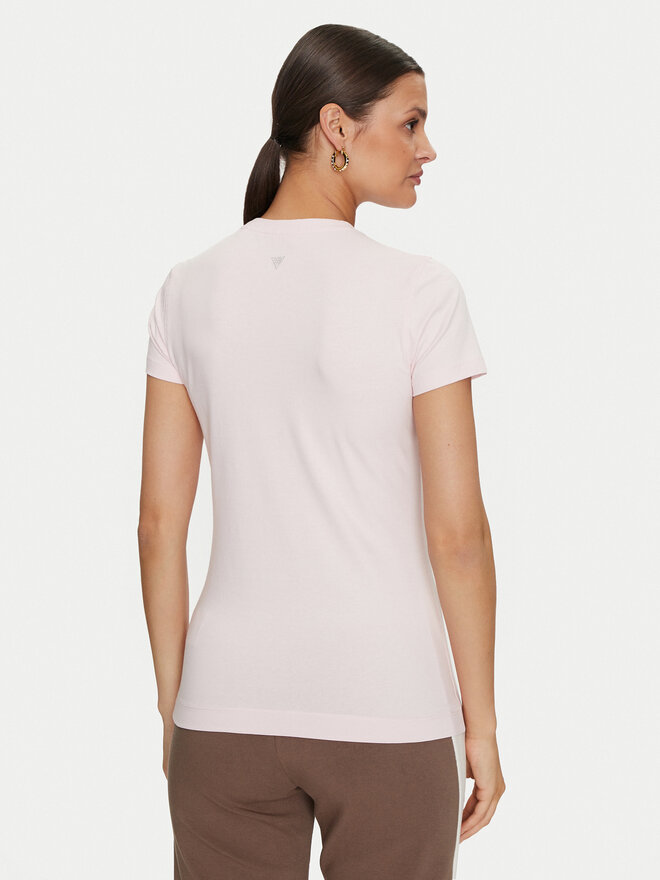 Guess Guess T-shirt Flowers W4YI30 J1314 Ružičasta Slim Fit