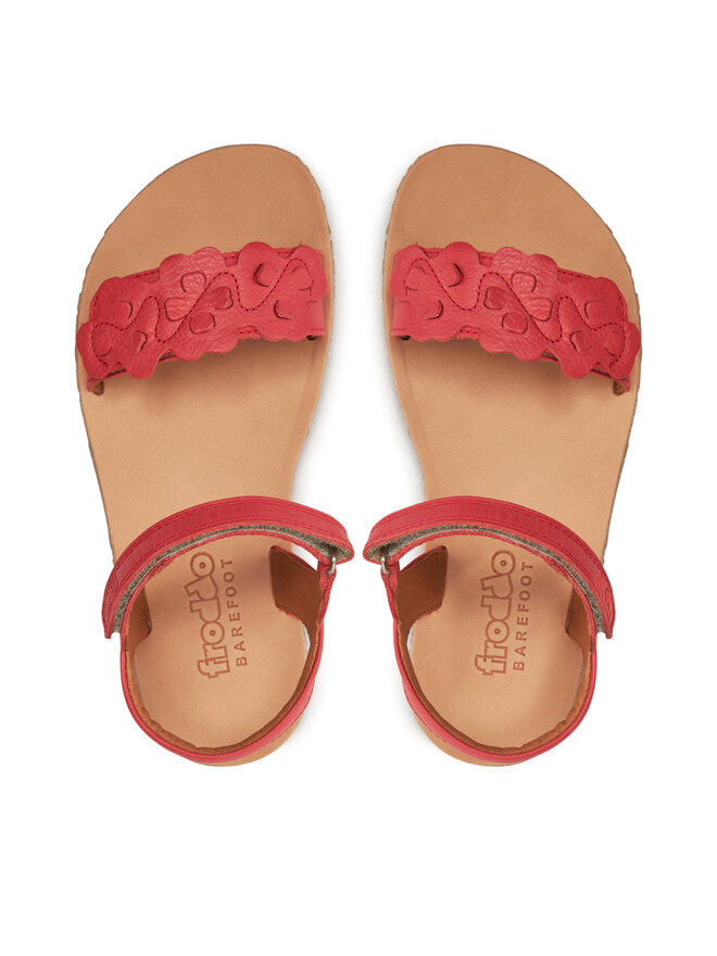 Froddo Sandály Froddo Barefoot Flexy Flowers G3150265 D Červená