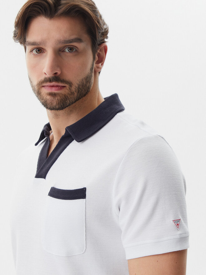 Guess Guess Poloshirt F5GP01 KC5Y1 Weiß Regular Fit