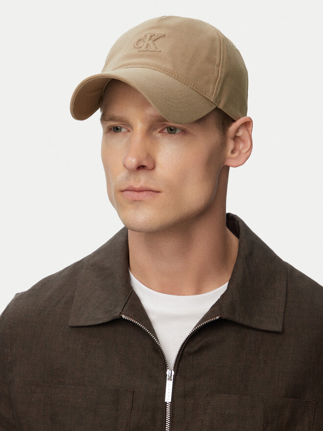 Calvin Klein Cap Calvin Klein Monogram Deboss Canvas Baseball LV04G5027G Beige