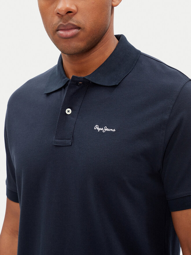 Pepe Jeans Pepe Jeans Polo marškinėliai Essential PM542298 Tamsiai mėlyna Regular Fit