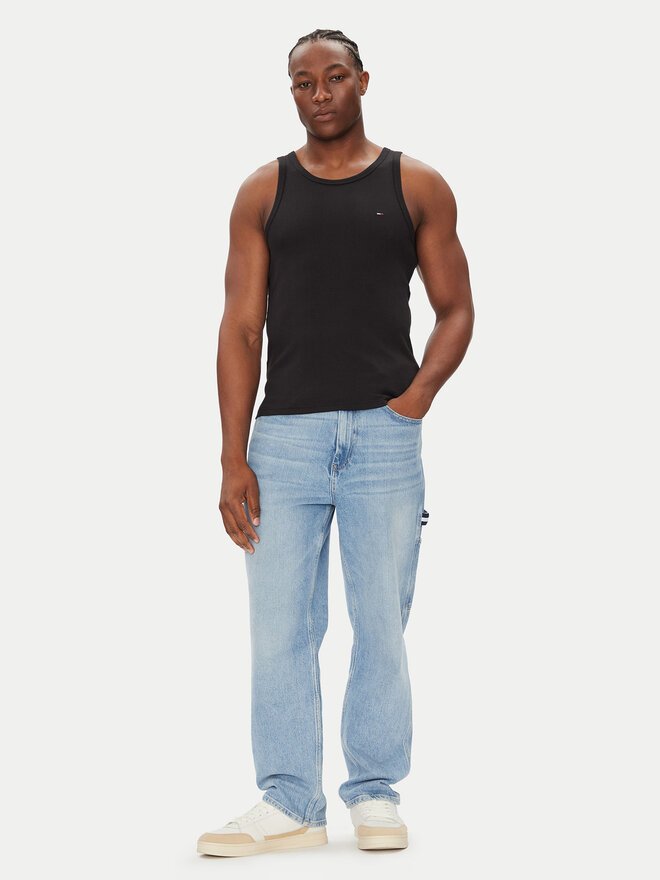Tommy Jeans Tommy Jeans Tank top marškinėliai Classic Flag DM0DM21927 Juoda Slim Fit