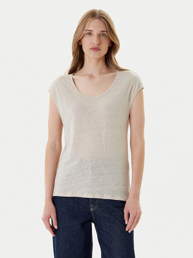 United Colors Of Benetton United Colors Of Benetton Marškinėliai 37UJE16B1 Smėlio Regular Fit