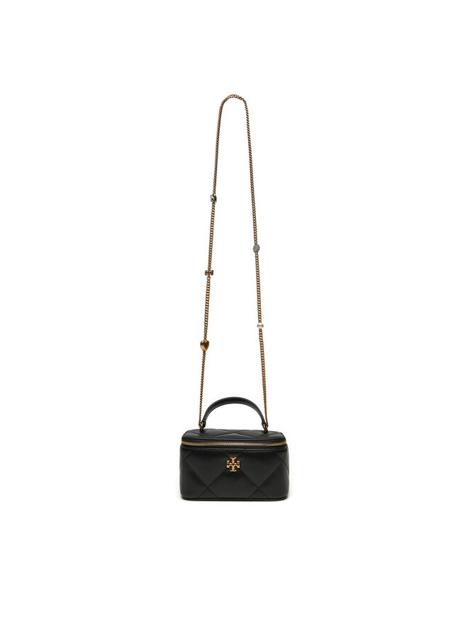 Tory Burch Τσάντα Tory Burch Kira Charm Diamond Quilt Vanity Case 162148 Μαύρο