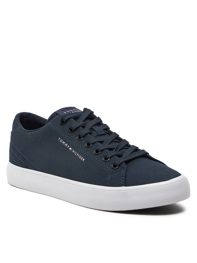 Tommy Hilfiger Tenisówki Tommy Hilfiger Th Hi Vulc Low Canvas FM0FM04882 Granatowy