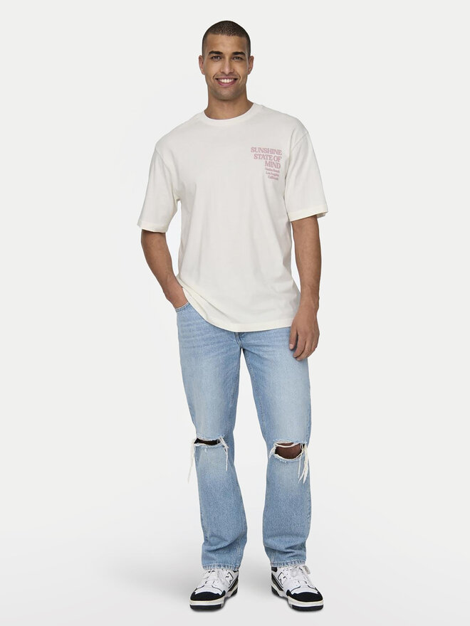 Only & Sons Only & Sons Marškinėliai Kenny 22028736 Balta Relaxed Fit