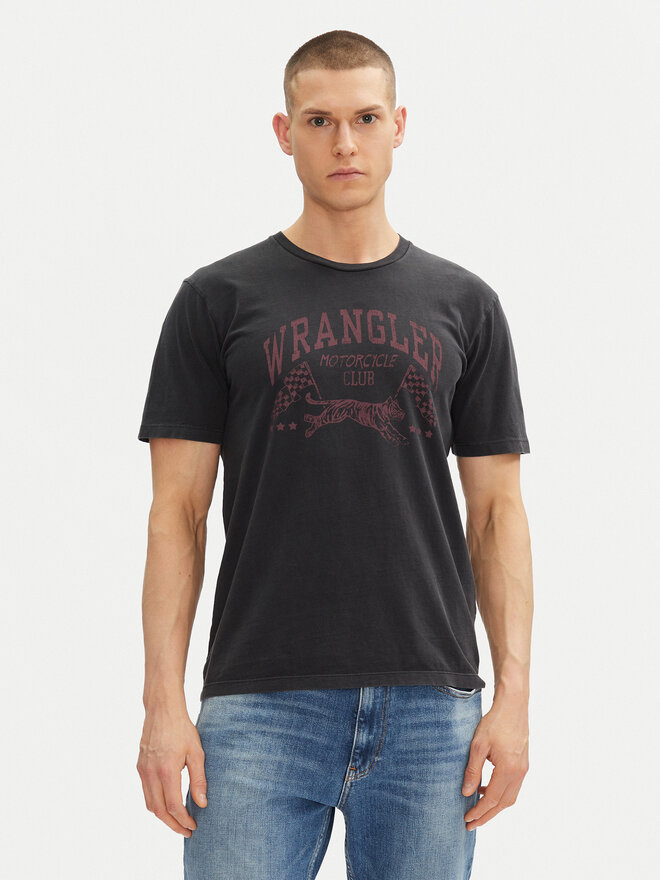 Wrangler Wrangler T-Shirt 205921 Μαύρο Regular Fit