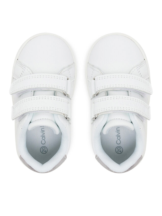 Calvin Klein Jeans Sneakersy Calvin Klein Jeans Low Cut VelCro V1A9-82007-1355X Bílá