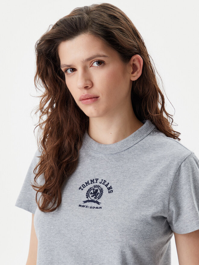 Tommy Jeans Tommy Jeans T-Shirt Varsity DW0DW20317 Grau Regular Fit
