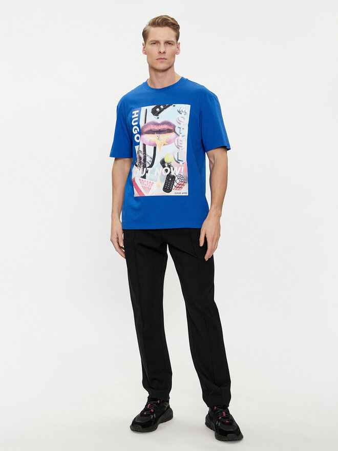HUGO HUGO Camiseta Narcado 50513316 Azul Relaxed Fit