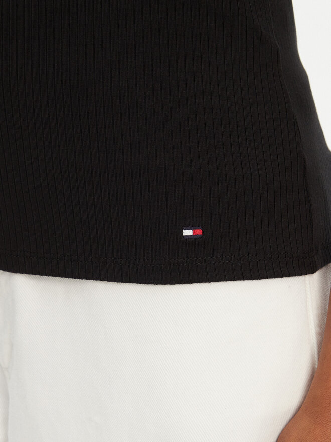 Tommy Hilfiger Tommy Hilfiger Τοπ WW0WW45444 Μαύρο Slim Fit