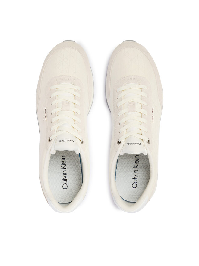 Calvin Klein Sneakers Calvin Klein Retro Runner Ripstop Aop Ny HM0HM02140 Écru