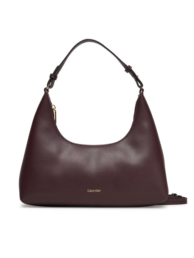 Calvin Klein Handtasche Calvin Klein Foil Logo Conv Shoulder Bag LV04F3272G Dunkelrot