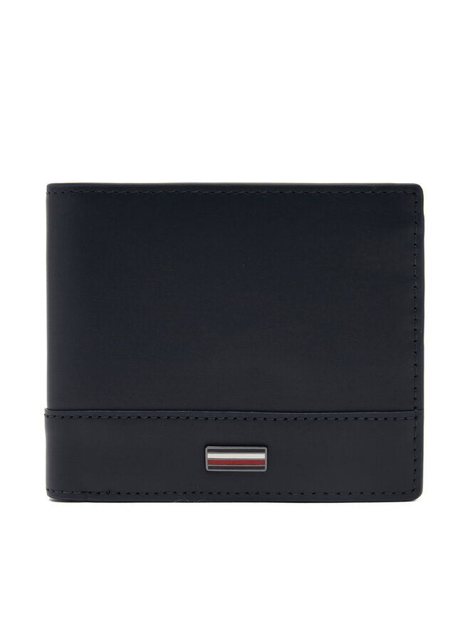 Tommy Hilfiger Portofel Mare pentru Bărbați Tommy Hilfiger Th Corp Cc Flap And Coin AM0AM13246 Bleumarin