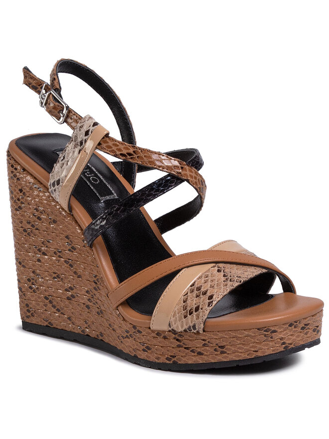 Sandales Liu Jo Lucy 16 Wedge Sandal SA0065 EX005 Marron fr.eschuhe.ch