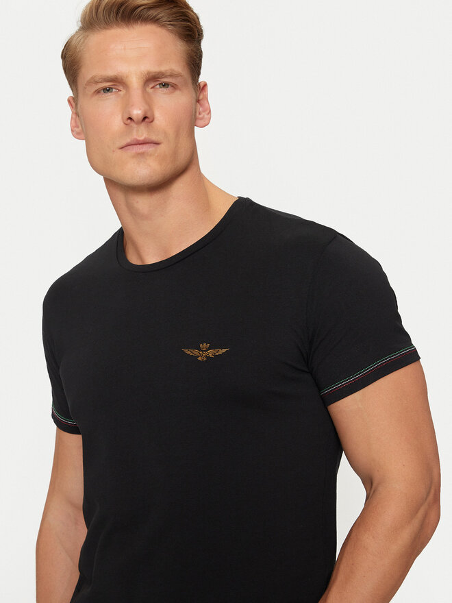 Aeronautica Militare Aeronautica Militare T-Shirt AM1UTI003 Μαύρο Regular Fit