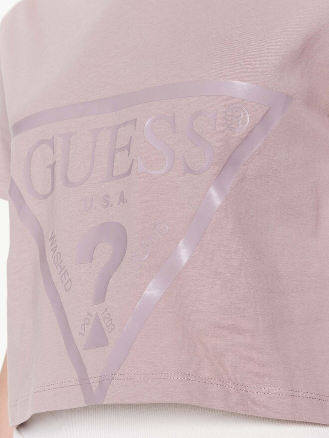 Guess Guess Marškinėliai Adele V2YI06 K8HM0 Rožinė Boxy Fit