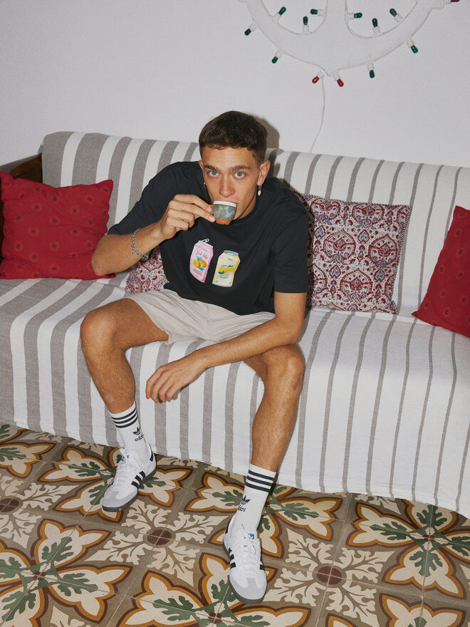 Solid Solid T-Shirt 21108243 Μαύρο Relaxed Fit