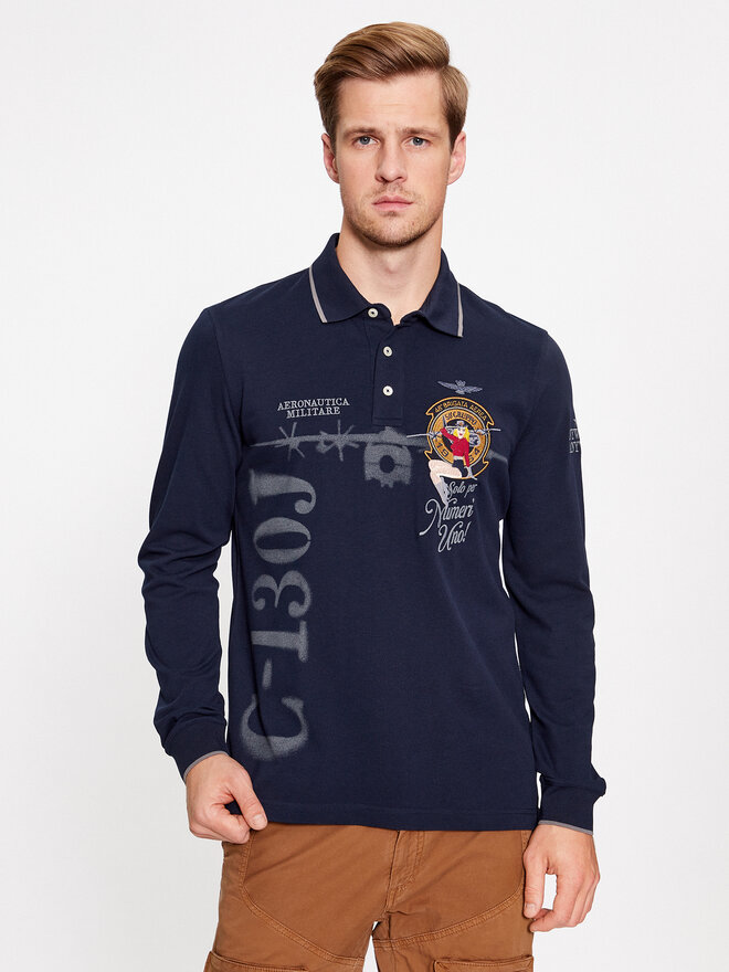 Aeronautica Militare Aeronautica Militare Poloshirt 232PO1742P318 Dunkelblau Regular Fit
