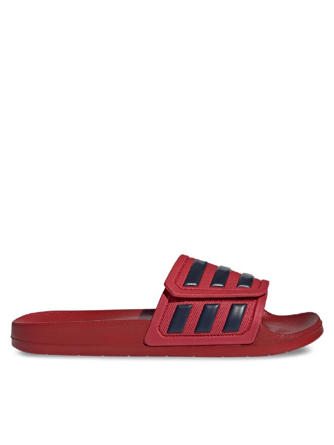 Womens red adidas slides top