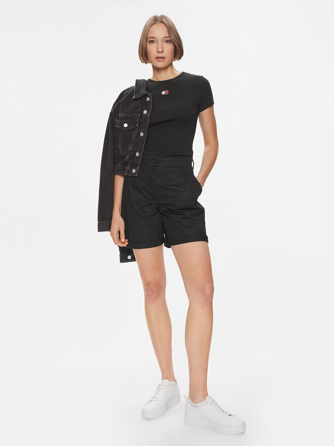 Tommy Jeans Tommy Jeans Marškinėliai DW0DW17881 Juoda Slim Fit