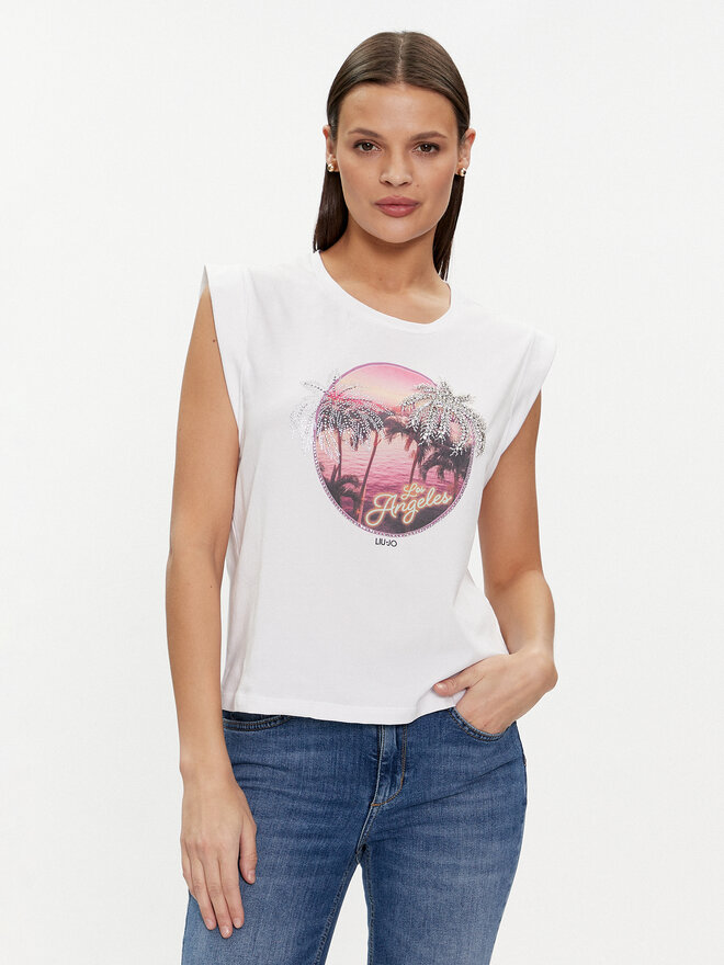 Liu Jo Liu Jo Camiseta MA4332 J5003 Blanco Regular Fit