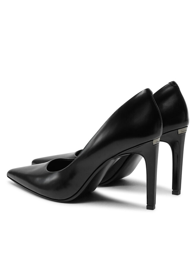 Calvin Klein Pantofi cu toc subțire Calvin Klein Heel Pump 90 - Brush L HW0HW02263 Negru