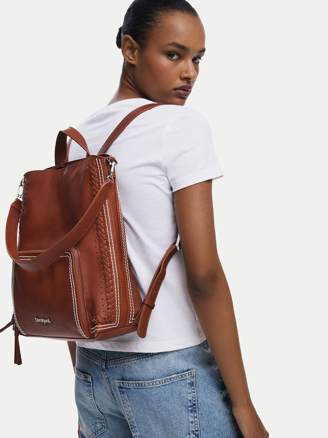 Desigual Рюкзак Desigual Trama Pretoria 25SAKP21 Коричневий