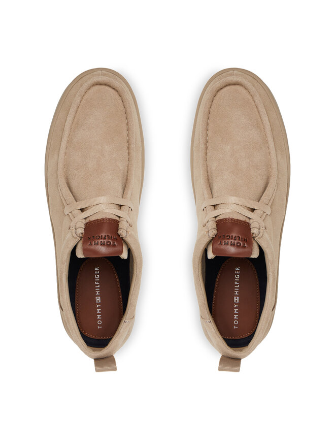Tommy Hilfiger Pantofi Tommy Hilfiger Modern Light Suede Moc Toe Shoe FM0FM05501 Bej