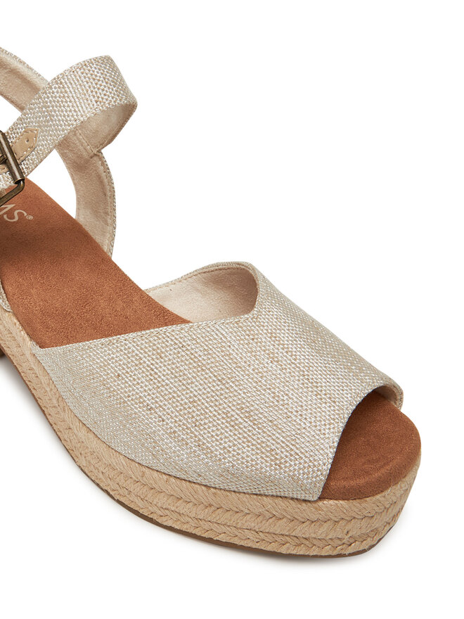 Toms Alpargatas Toms Isla Peep Toe 10021977 Écru