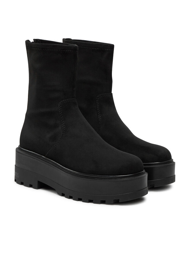 Calvin Klein Jeans Stiefeletten Calvin Klein Jeans Flatform Zip Mg Ss YW0YW01602 Schwarz